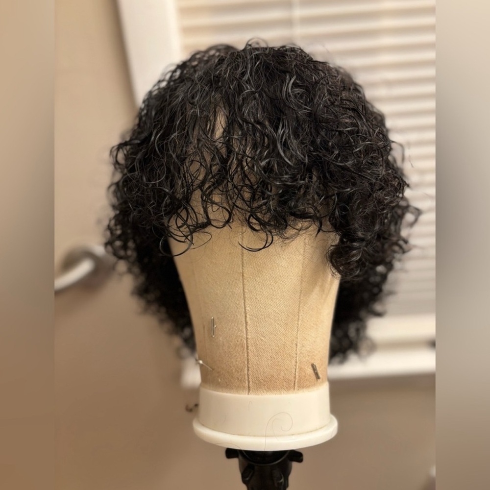 LUVME Black Curly Shaggy Wig - Picture 2 of 11